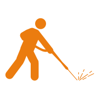 Man cleaning icon