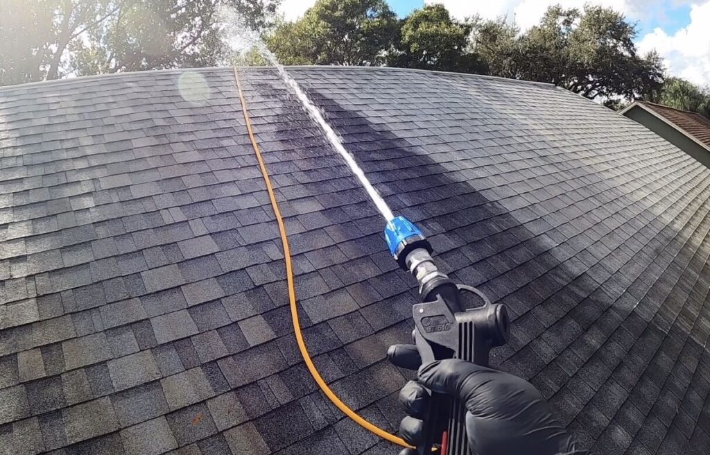 Roof softwashing services |