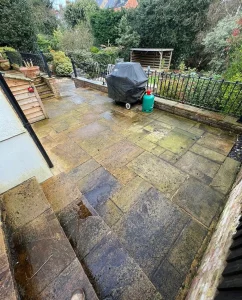 Patio Black Spot Removal Before Image